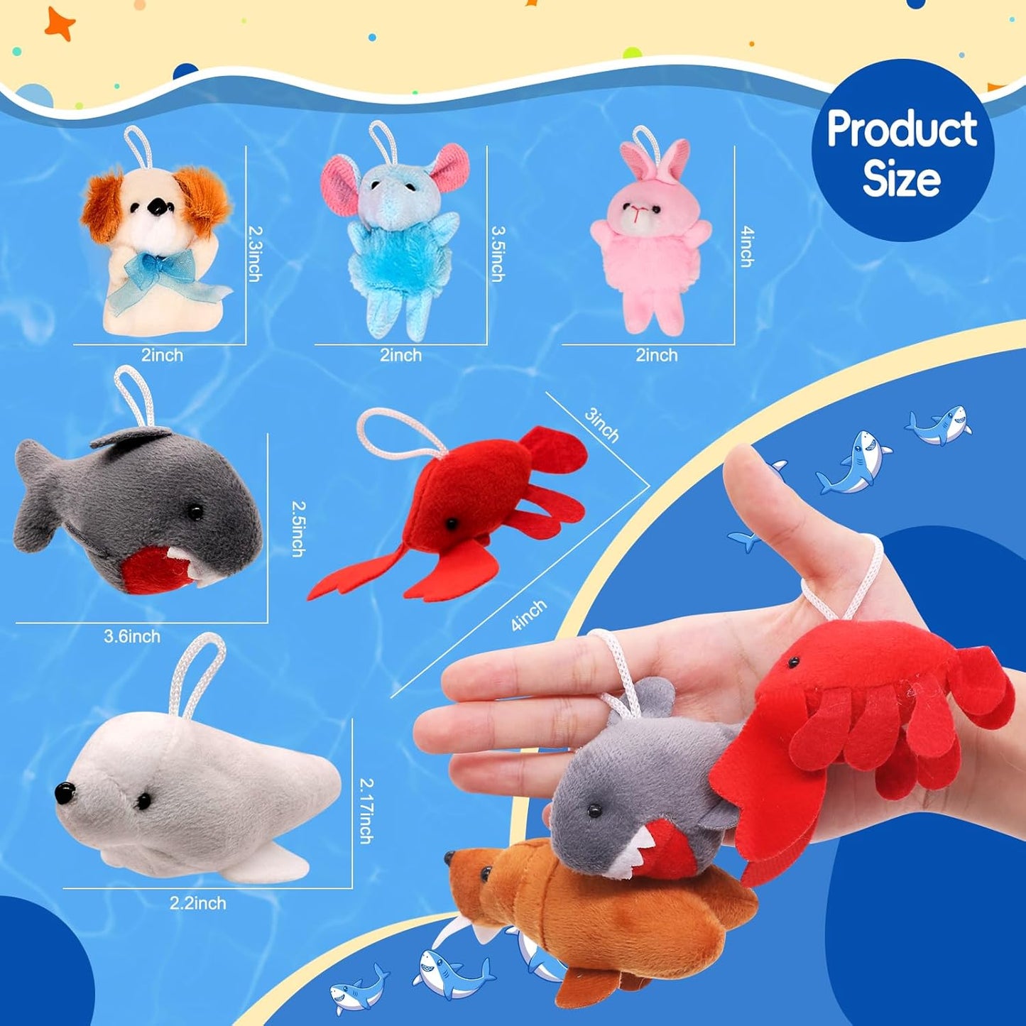 JoyRapt 24 Pack Small Stuffed Animals Bulk Gifts for Kids (2.3/2"-2.5/3.5" Each), Birthday Party Favors Toys for Classroom Prizes, Goodie Bag Pinata Fillers, Carnival Treasure Box Toys (24PCS)