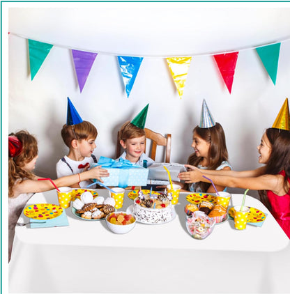 tujol Royal Blue 6 Pack Plastic Table Cloth 54" x 108", Disposable Tablecloths Rectangle Table Cover, Plastic Tablecloths for Parties