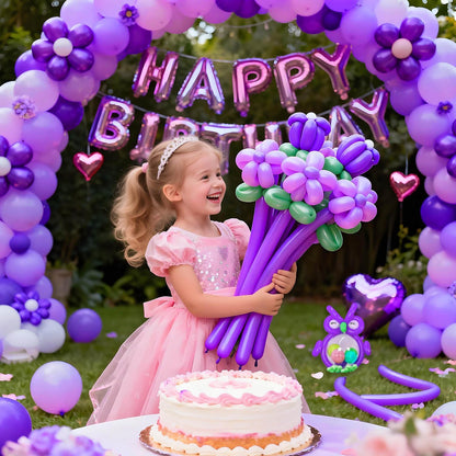 260 Clear Long Balloons for Animals, Thickening Skinny Latex Twisting for Arch Modeling Magic Clown Birthday Wedding Party Decorations 100pcs