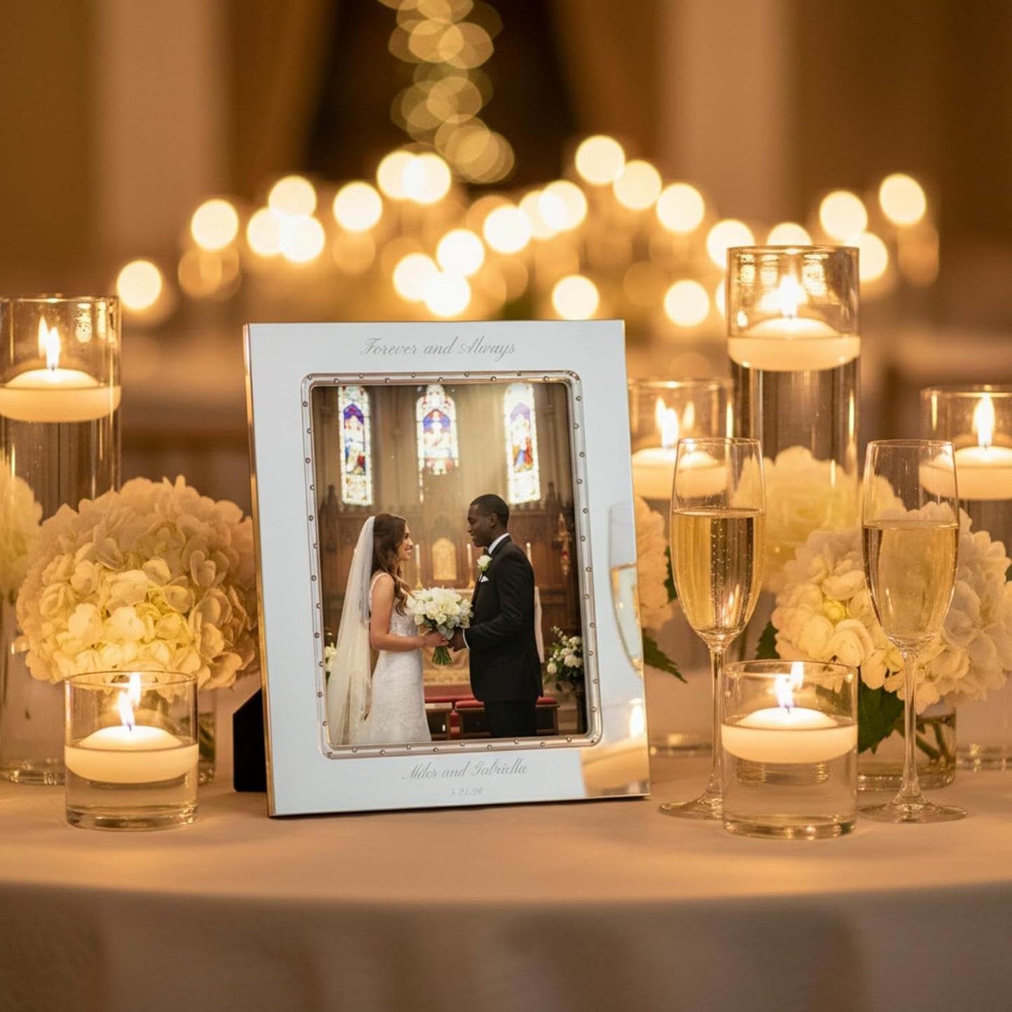 Lenox Devotion 8x10 Personalized Wedding Frame, Custom Engraved 8x10 Picture Frame for Wedding, Anniversary, Engagement, Accessories and Gifts for Bride and Groom