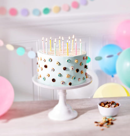 American Greetings Birthday Candles, Small White Spiral (48-Count)