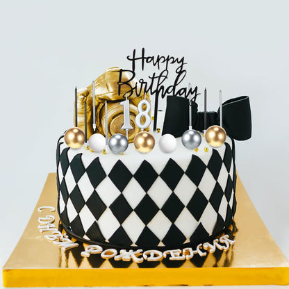Yerliker 34 Pcs Happy Birthday Cake Toppers Decorations Birthday Candles DIY Cake Decor for Men Women Wedding Anniversary(Gold)