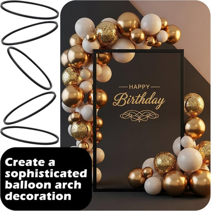 LemonRoad 200 Pcs Black Rubber Bands for Balloon Arch Elastic Tying Bands for Balloon Garland Background Curtain Decoration Fixing and Connecting 3.15 Inch Folded Length