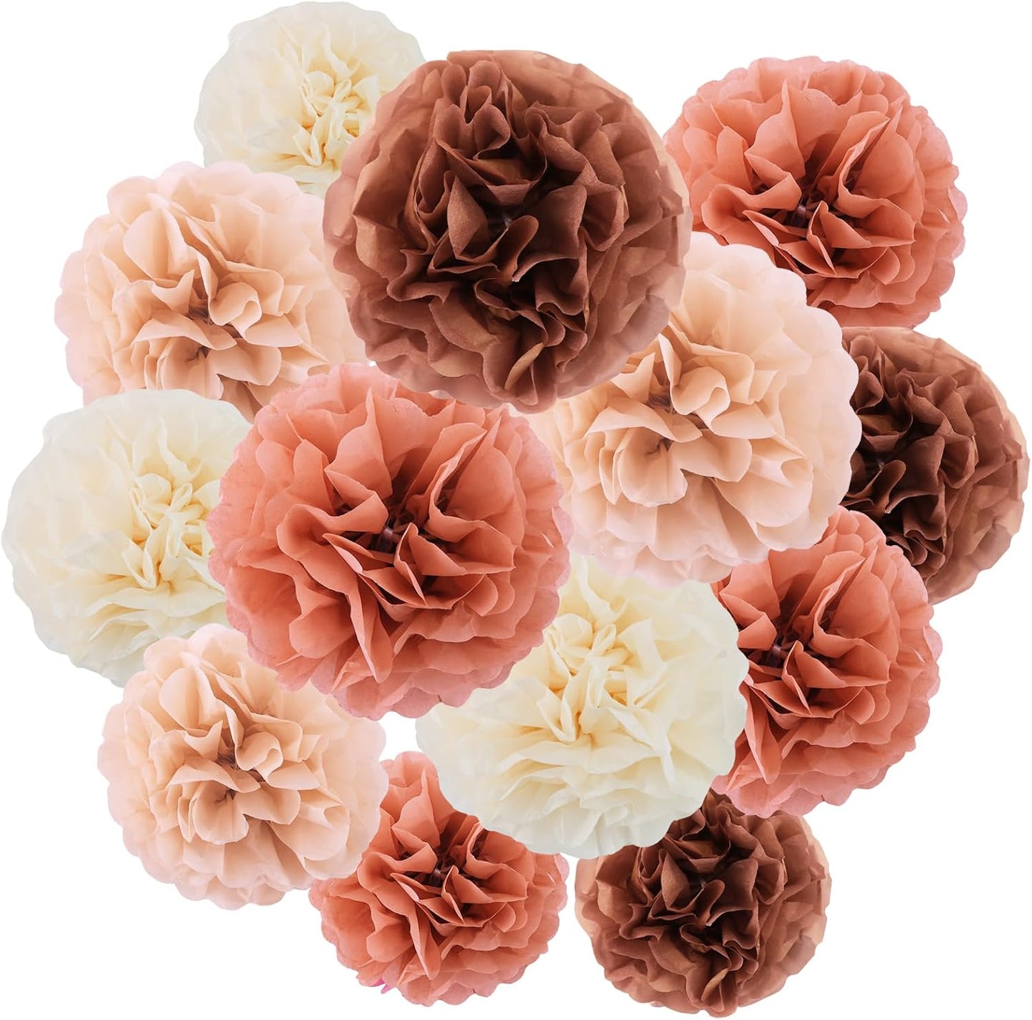 BEISHIDA Hot Pink Tissue Hanging Paper Flowers Ball Decorations Set for Mother's Day Birthday Valentine's Day Anniversary Bridal Baby Shower Wedding Backdrops Home Outdoor Party Supplies(13 Packs)
