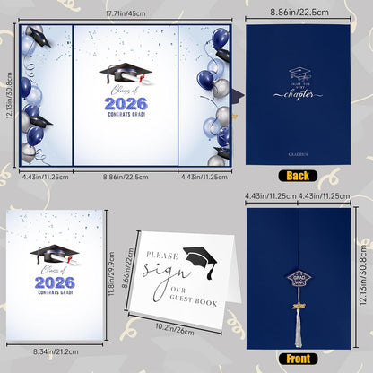 kockuu 2026 Graduation Guest Book Signature Board, Pink Class of 2026 Graduation Sign in Book to Sign Decor for Grad Party High School College Grad Gifts