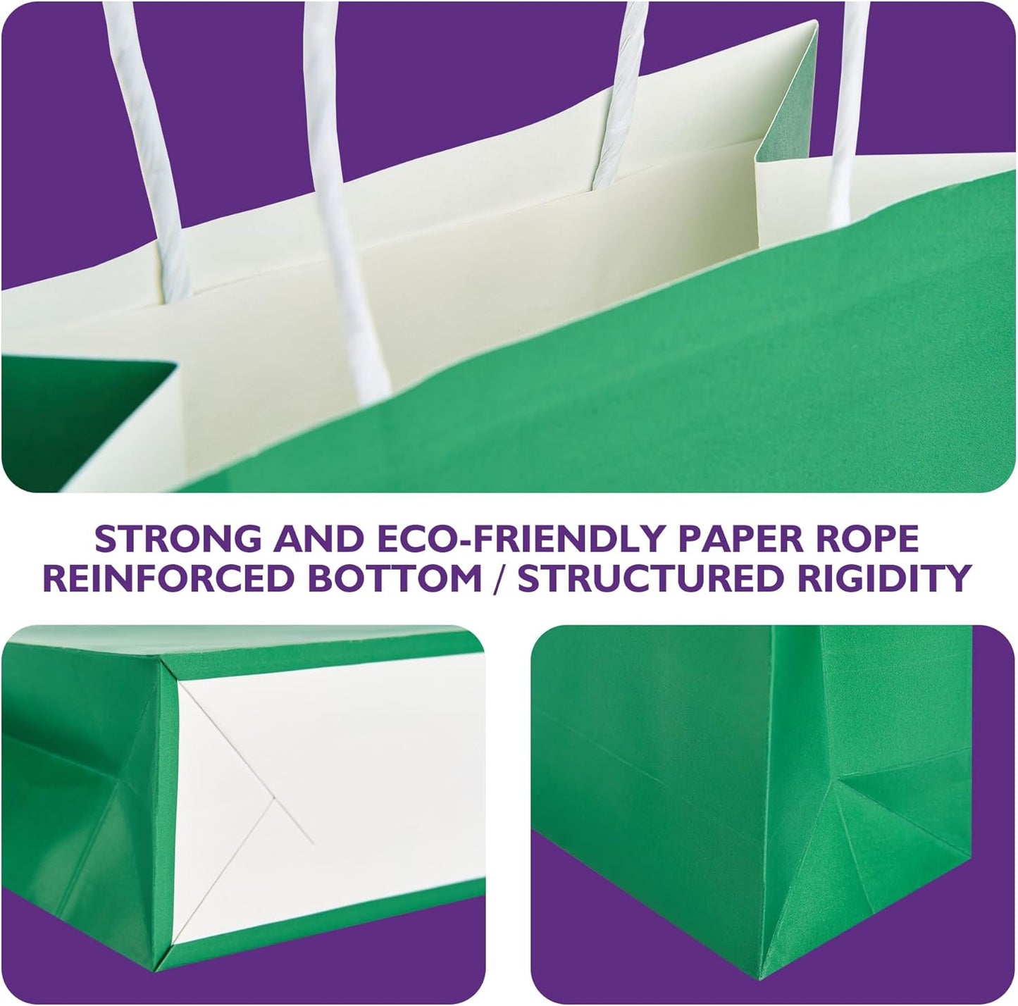 32 Pack Paper Gift Bags with Handles, 5.8"×3.2"×8.25" Party Favor Bags, Gift Bags, Small Gift Bags with Handles, Party Bags, Small Goodie Bags Bulk for Birthday, Crafts, Wedding, Party Supplies (8 Colors)