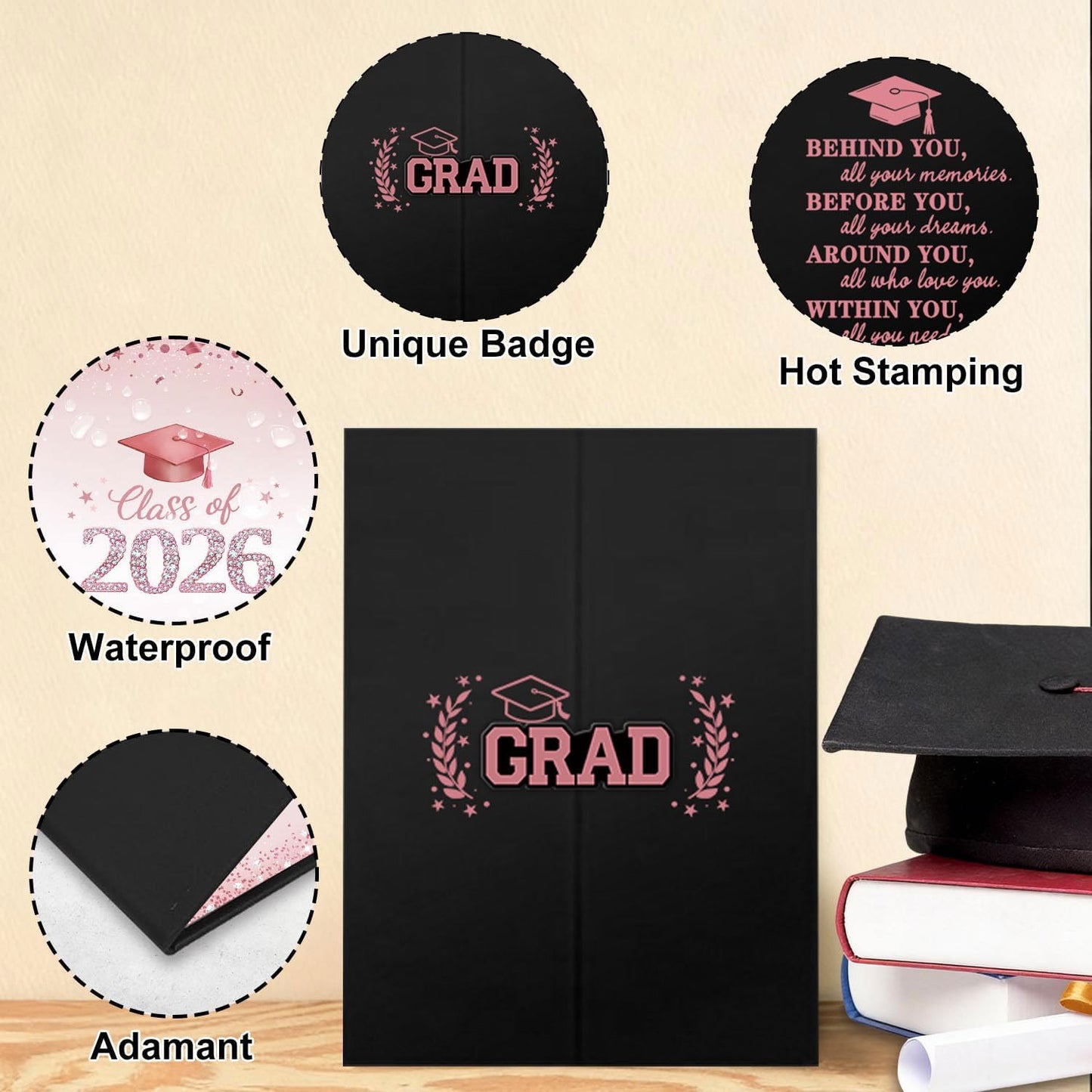 QIYANPAX Graduation Guest Book 2026, Blue and Gold Graduation Decorations Class of 2026, Graduation Signature Book, Congrats Grad Guest Book Alternative, Unique Graduation Gifts