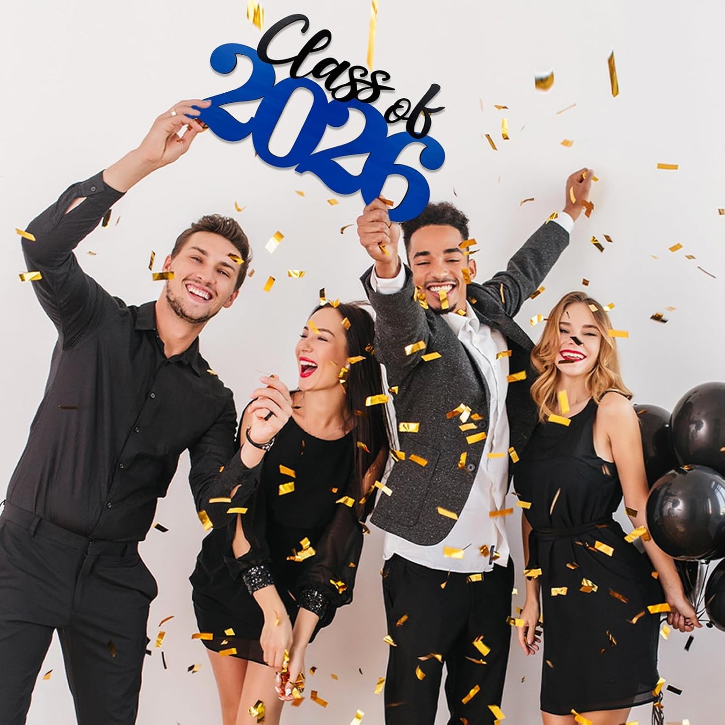 Class of 2026 Wooden Sign Graduation Party Decorations 2026 White Graduation Photo Booth Prop Senior2026 Sign for High School College Party