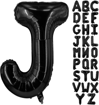 Lovoir 40 Inch Large Black Letter A Balloons Big Size Jumbo Mylar Foil Helium Balloon for Birthday Party Celebration Decorations Alphabet Black A