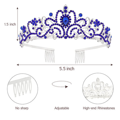 Princess Birthday Tiara - Happy Crown for Girls & Women, Decorative Accessory