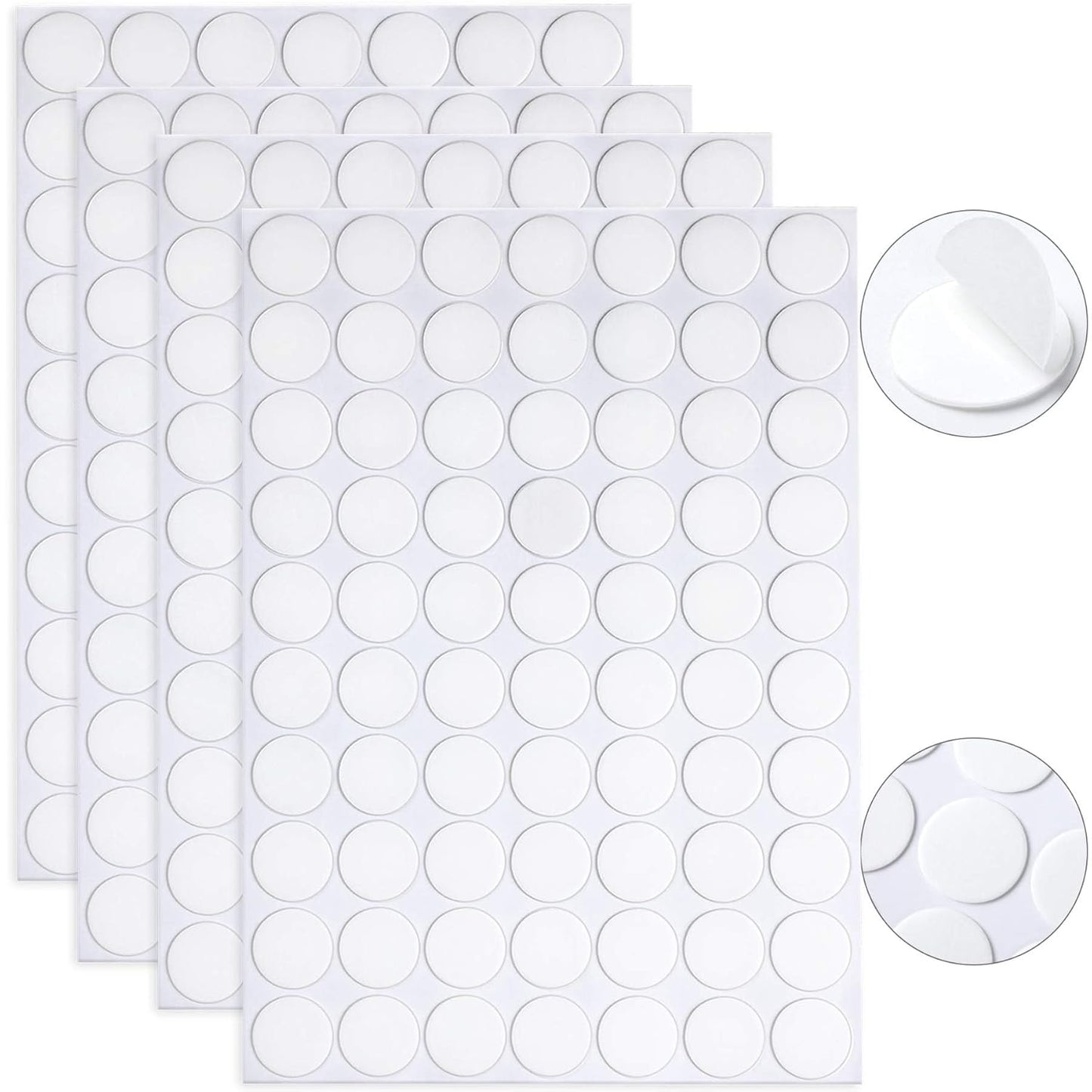 JANYUN 140 Pieces Adhesive Dots,Removable Round Putty Clear Tack No Trace Small Tape Stickers for Wall Hanging Festival Poster Office Party Decoration Picture Crafts