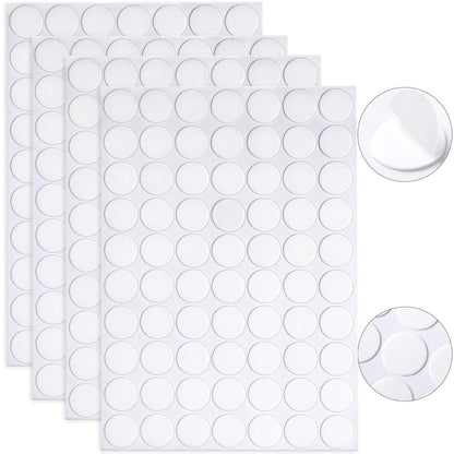 JANYUN 140 Pieces Adhesive Dots,Removable Round Putty Clear Tack No Trace Small Tape Stickers for Wall Hanging Festival Poster Office Party Decoration Picture Crafts