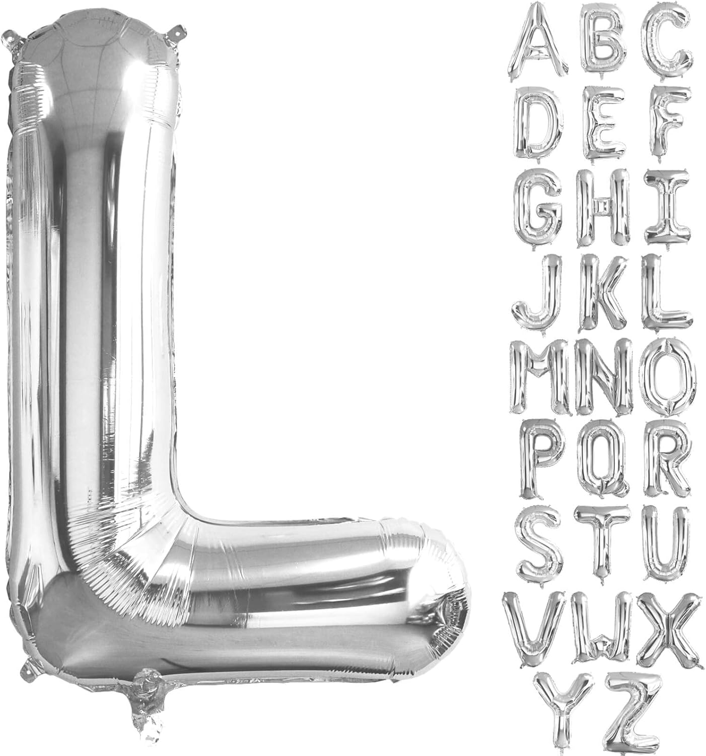 Lovoir 40 Inch Large Silver Letter M Balloons Big Size Jumbo Mylar Foil Helium Balloon for Birthday Party Celebration Decorations Alphabet Silver M