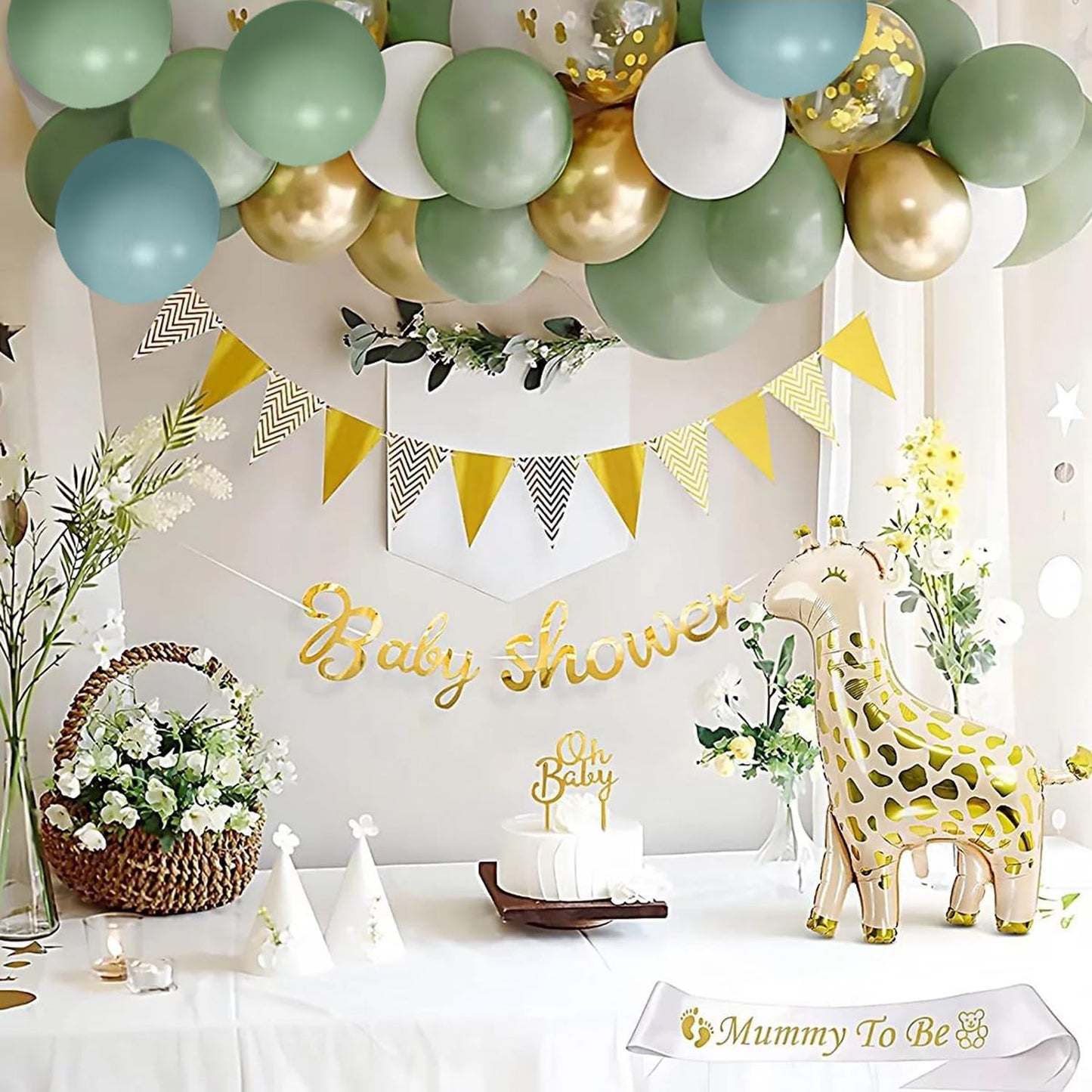 Pink Gold White Balloon Arch Kit - 144 PCs Pastel Light Pink and Beige Sand White Gold Chrome Balloons for Mothers Day Girls Women Birthday Bridal Shower Engagement Wedding Party Decorations
