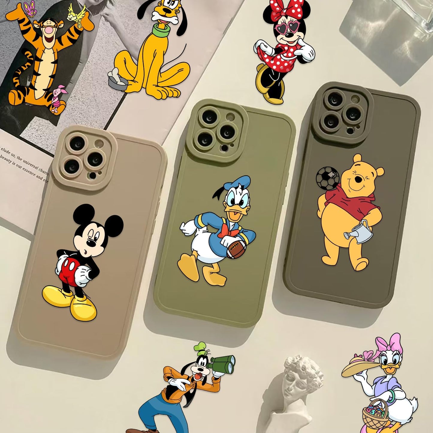 24 Sheets Cool Monster Sticker Cute Cartoon Charaters Make Your Own Sticker, Make a Face Stickers Party Favors Activities Gifts (c)