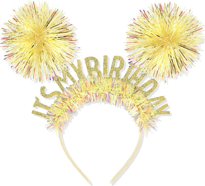 CAVETEE Happy Birthday Crown and Tiara for Women & Girls Party Decorations Gifts