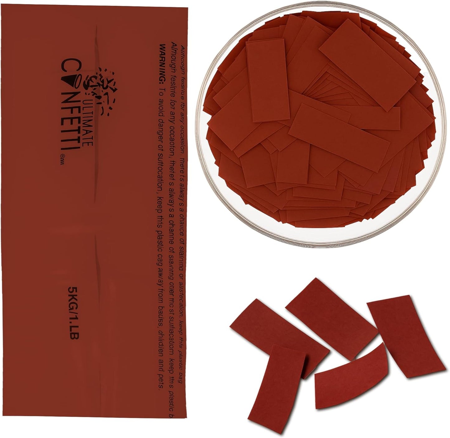 Ultimate Confetti, Multicolor Biodegradable Confetti - Rectangular Fluttering Tissue Paper Confetti for Cannon and Launcher use - Best for Holidays, Birthday, Wedding, and Parties - 1 lb, 16 oz