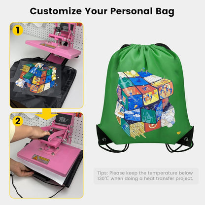 Vorspack 10 Pcs Drawstring Bags Bulk - Drawstring Backpack Draw String Back Bag for Gift, DIY, Party, Gym, Trip - 10 Colors