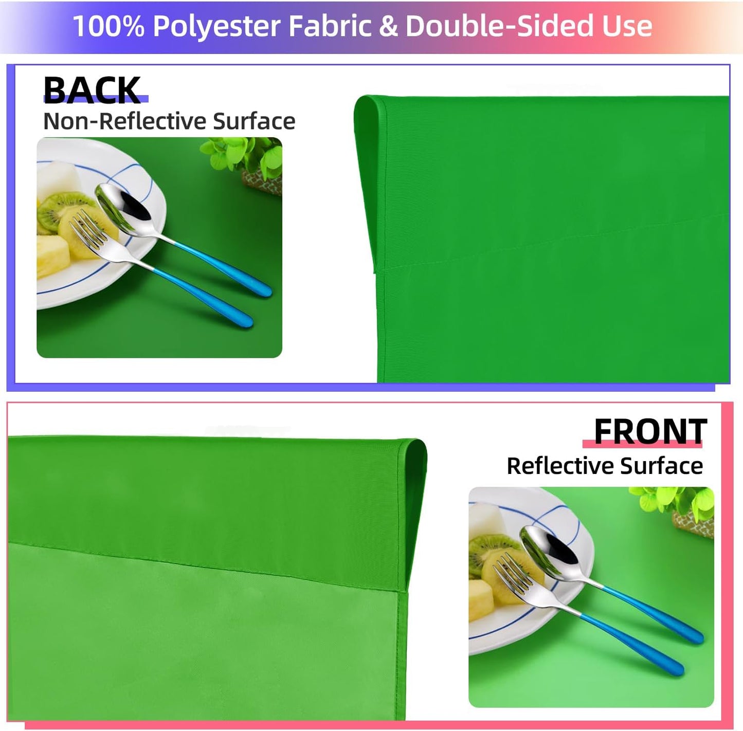 White Backdrop for Photoshoot, 10x10 ft Photo Backdrop Curtain Double-Side for Photography, Polyester Fabric White Background Screen for Photographic Studio Baby Picture Party Prop (Backdrop Only)