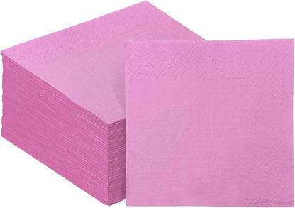 24 colors Cocktail Napkins 5 * 5inch disposable Beverage Napkin paper for Cocktail, Wedding, Dinner，Brithday Party Dessert Wine Paper Napkins（ 120 Count）