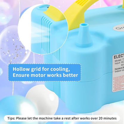 Growsun Balloon Pump Electric 110V 600W Balloon Garland Arch Kit Air Blower Inflator for Party Balloons Decoration Baby Shower Tape Strip Include