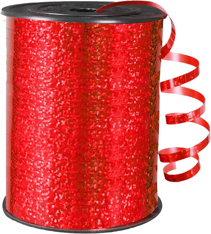 500 Yard Curling Ribbon, Rainbow Glitter Curly Ribbons for Gift Wrapping, Balloon String Ribbon, Thin Gift Wrap Ribbon for Valentine's Day Wedding Birthday Party Christmas Decorations