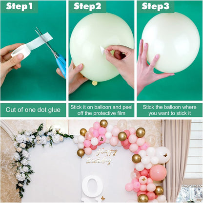 Balloon Clips(120 pcs), Tinabless Balloon Connectors for Decor Balloons Arch, Balloons Column Stand and Flowers - Birthday, Wedding, Baby Shower Party Decorations