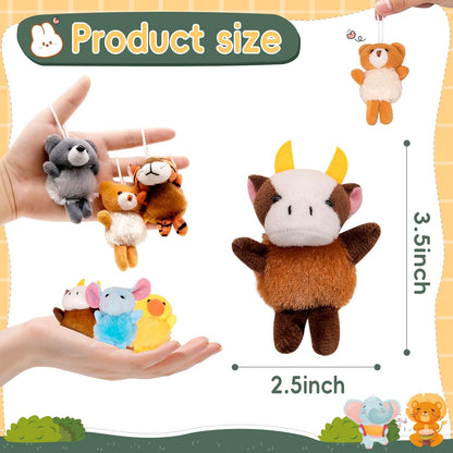 JoyRapt 24 Pack Small Stuffed Animals Bulk Gifts for Kids (2.3/2"-2.5/3.5" Each), Birthday Party Favors Toys for Classroom Prizes, Goodie Bag Pinata Fillers, Carnival Treasure Box Toys (24PCS)