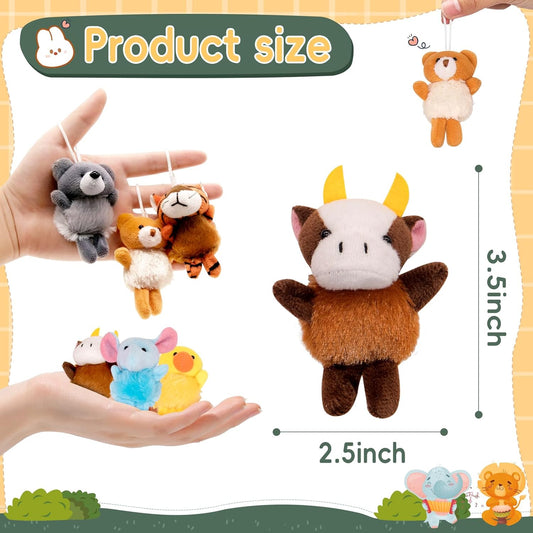 JoyRapt 24 Pack Small Stuffed Animals Bulk Gifts for Kids (2.3/2"-2.5/3.5" Each), Birthday Party Favors Toys for Classroom Prizes, Goodie Bag Pinata Fillers, Carnival Treasure Box Toys (24PCS)