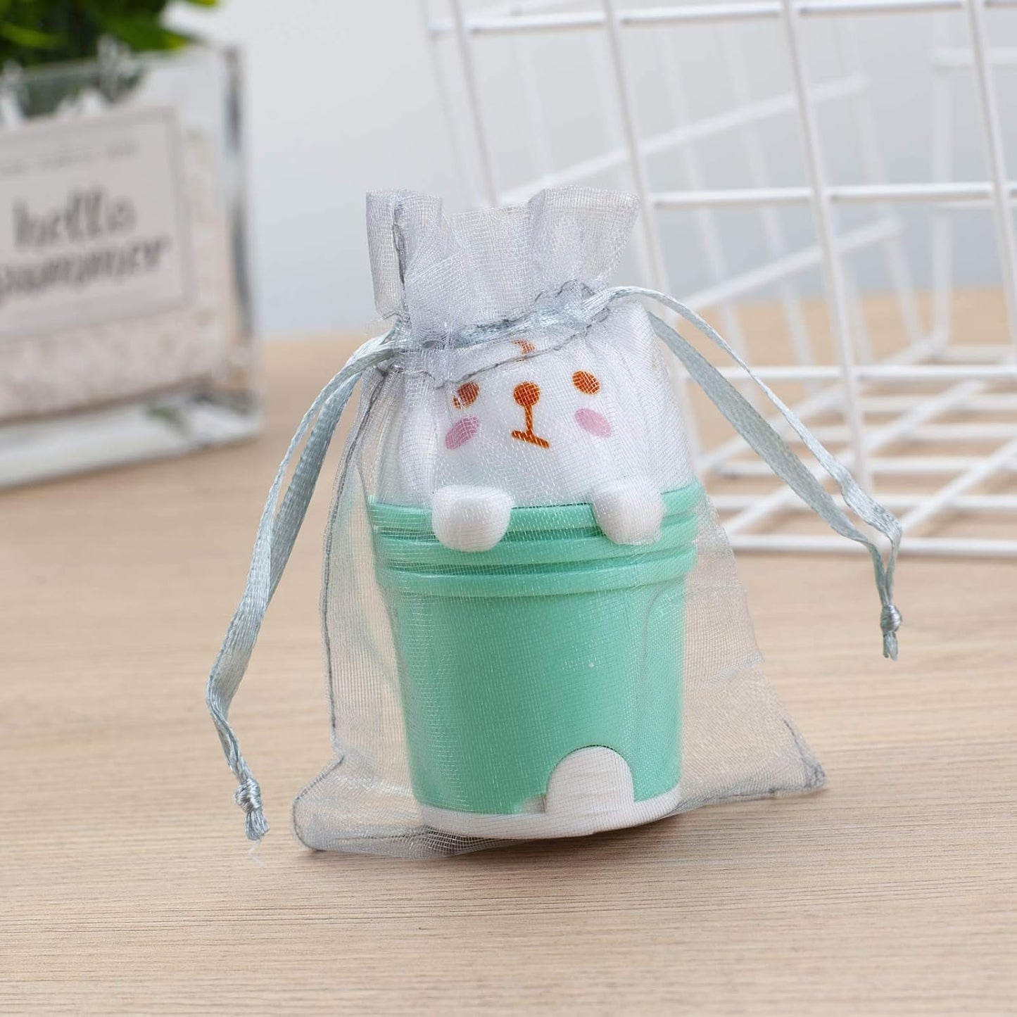 100pcs White Organza Bags 2x3 inch Sheer Drawstring Gift Bags Jewelry Pouches Wedding Party Christmas Favor Gift Bags, Little Mesh Gift Pouches Mini Candy Bags for Small Presents Earrings