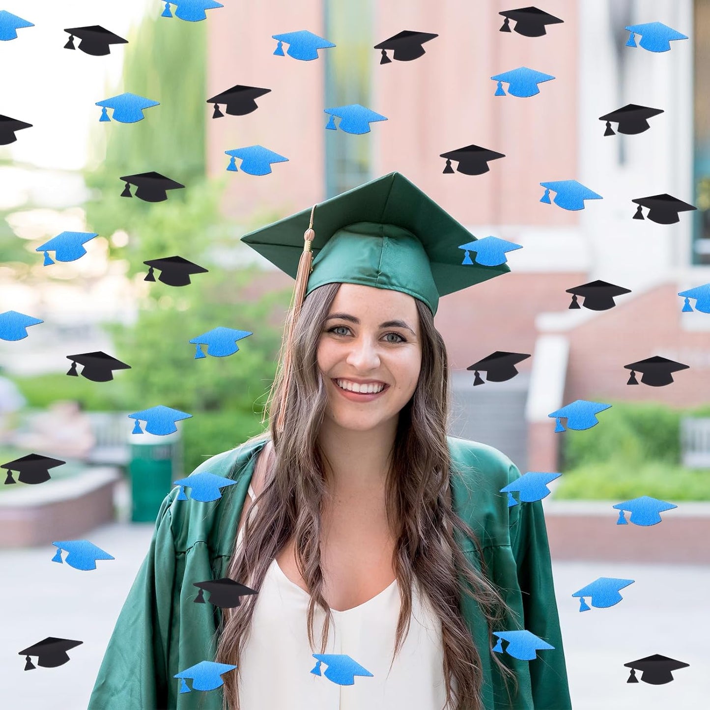 Silver and Blue Graduation Confetti 2026, 1000 Pcs Class of 2026 Table Centerpiece Grad Confetti for 2026 Graduation Party Decorations Supplies