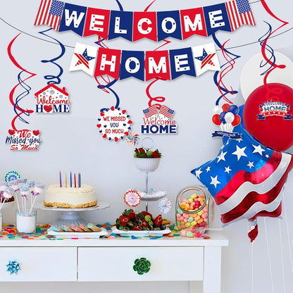 Welcome Home Banner, Colorful Paper Welcome Home Decorations