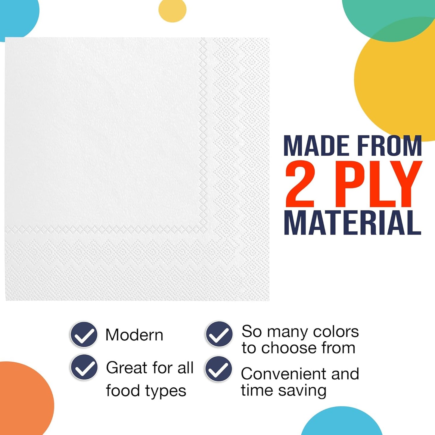 Party Solids Purple Paper Napkins Disposable Everyday 50 Pcs 2 Ply Purple Dinner Napkins Paper Everyday For Parties & Party Supplies