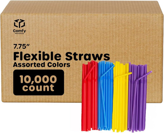 Comfy Package [1000 Count] 5 Inch Coffee & Cocktail Stirrers/Straws Disposable Plastic Sip Stir Swizzle Sticks - Black