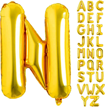 Lovoir 40 Inch Large Gold Letter A Balloons Big Size Jumbo Mylar Foil Helium Balloon for Birthday Party Celebration Decorations Alphabet Gold A