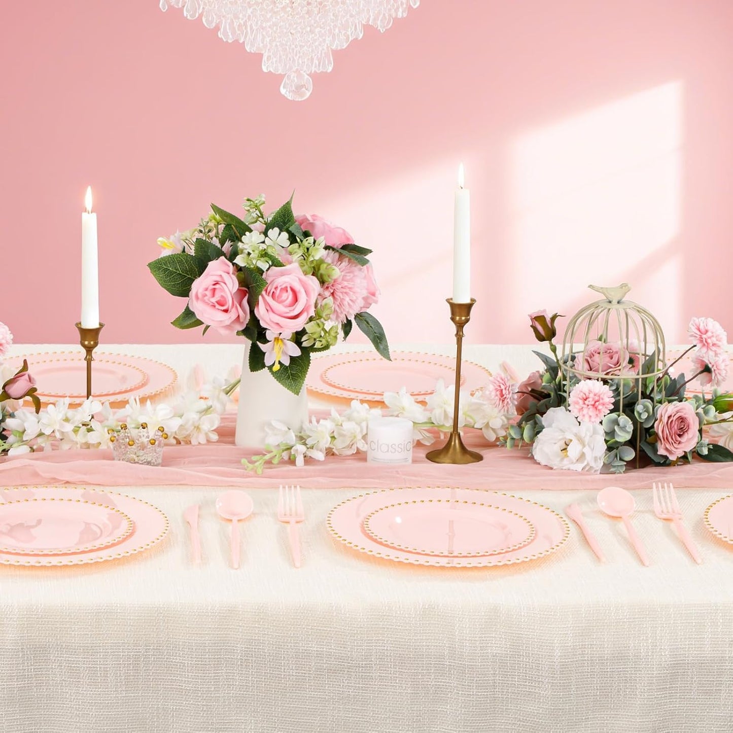 Supernal 360pcs Silver Plastic Cutlery,Elegant Plastic Silverware,Silver Hammed Silverware,Disposable Flatware,Include 120 Forks,120 Knvies,120 Spoons,Perfect for Birthday,Party,Wedding