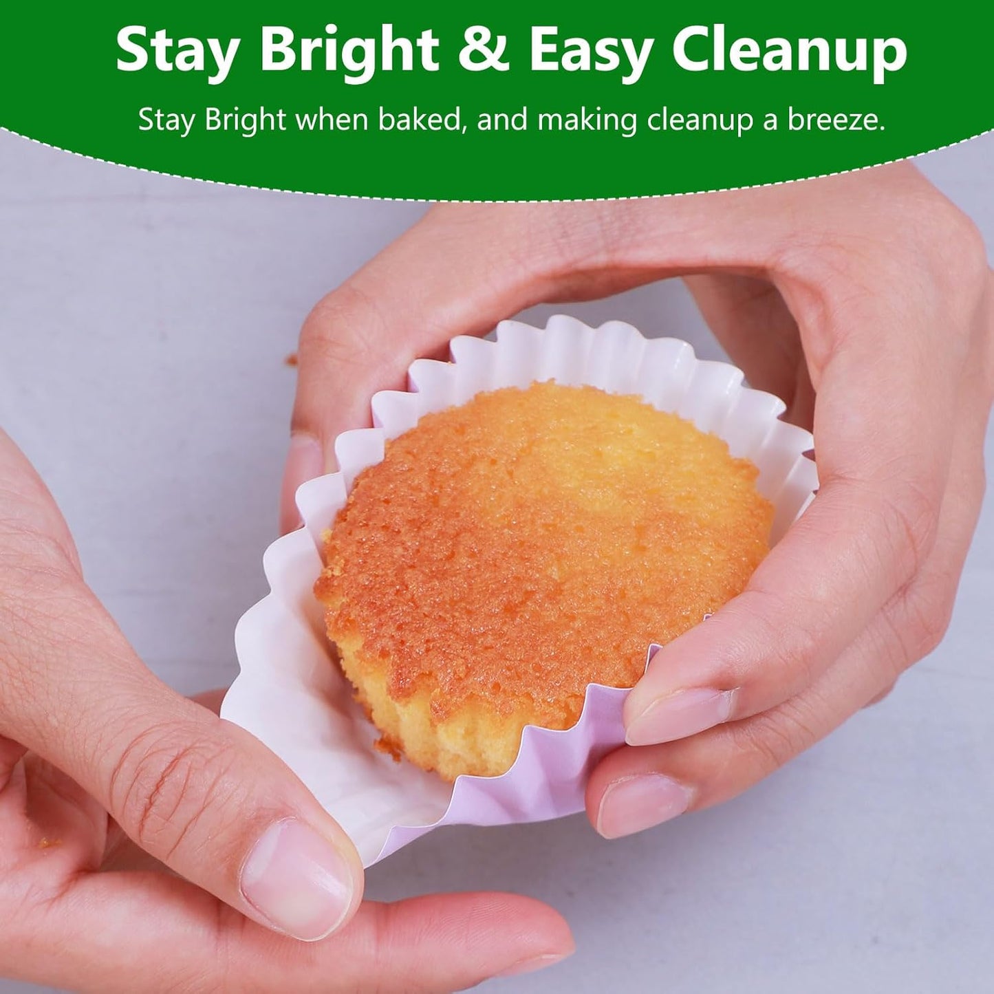 Caperci Heavy Duty Standard White Cupcake Liners 150 Counts - Grease-Resistant Paper Muffin Baking Cups, Odorless, No Muffin Pan Needed, Easily Peels (White)