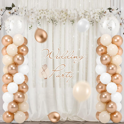 Jenaai 2 Sets 163 Pcs Pink Metallic Rose Gold Balloons Column Stand Kit Bridal Party Latex Balloons Adjustable Tower Stand for Graduation Bridal Shower Wedding Engagement Mothers Day Birthday Decor