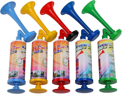 FARBIN Loud Air Horn Handheld Pump Air Horn Noisemakers for Kids Birthday Party, Football Match Sporting Events, Festival Celebrations, Fog Warning Horn Trump, 2pcs (Mini handheld horn 2pcs)