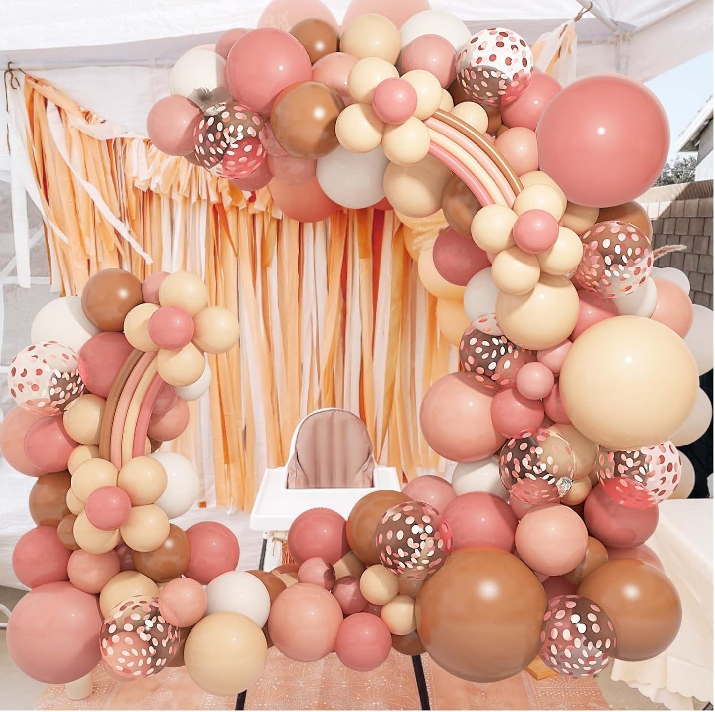 Amandir 153pcs Purple Blue Pink Balloon Garland Arch Kit, Different Sizes 18 12 10 5 inch Teal Yellow Latex Metallic Confetti Balloons for Magic Birthday Engagement Party Decoration