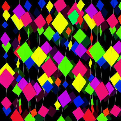 56 Pieces Rainbow Hanging Swirl Decorations Neon Swirl Streamers UV Neon Garland Ceiling Decorations Glow in The Dark Neon Party Supplies and Decorations Black Light Party Kit for Birthday Wedding