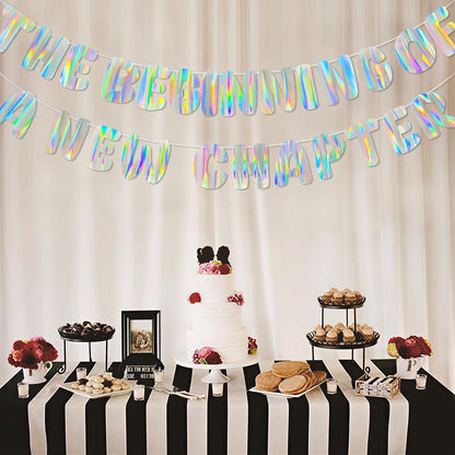 Iridescent Welcome Back We Missed You So Much Banner, Holographic Welcome Back Decorations, Pre-Strung Welcome Home sign for Office Party, Family Gathering, Back to School, Military Homecoming