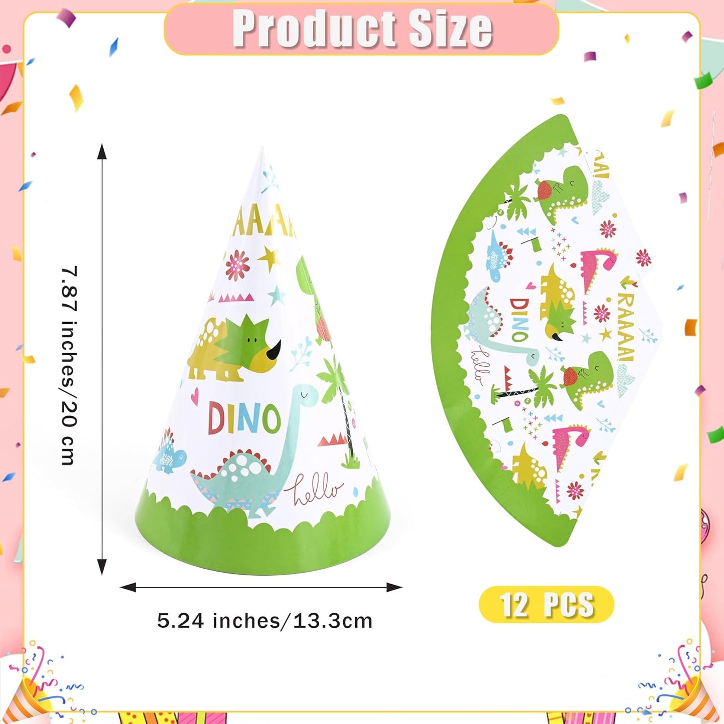 CANREVEL 12 PCS Party Hats for Adults, Party Headwear, Happy Birthday Hats, Birthday Party Decorations for Women Men