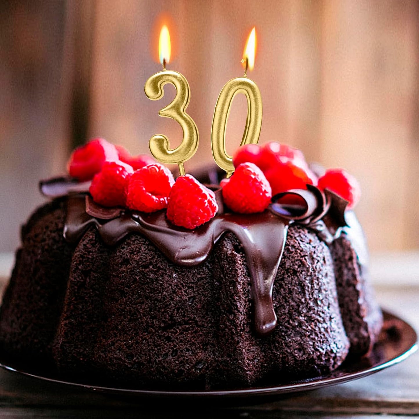 Beanlieve 10-Pieces Numeral Birthday Candles - Cake Numeral Candles Number 0-9 Glitter Cake Topper Decoration for Birthday,Wedding Anniversary,Party Celebration (Colourful)
