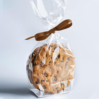 Gusseted Flat Bottom Cellophane Bags with Paper Insert 50Pcs 4x2x8 Inches Smore Bags