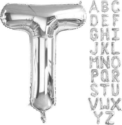 Lovoir 40 Inch Large Silver Letter M Balloons Big Size Jumbo Mylar Foil Helium Balloon for Birthday Party Celebration Decorations Alphabet Silver M