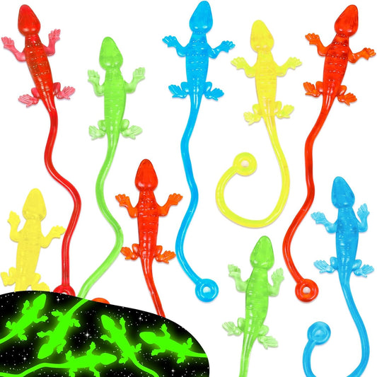 40pcs Sticky Gecko Toys School Classroom Exchange Party Favors Kids Goodie Bag Stuffers Finger Bulk Toys Lizard Toys Sticky Treasure Box Prize Pinata Fillers Birthday Party Supplies Treat Boy Girl