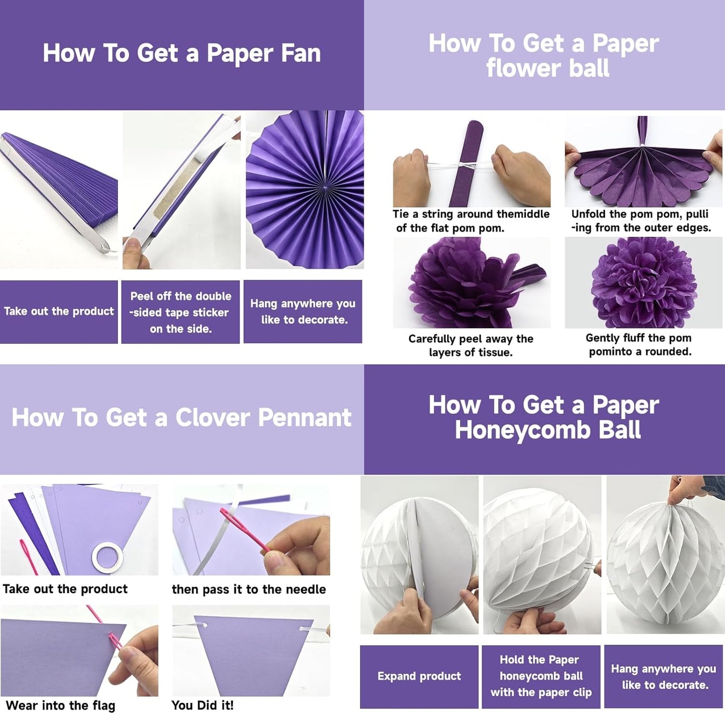 24PCS Patriotic Decorations 4th of July Decorations Set Red White Blue Hanging Paper Fans USA Flag Pennant Pom Poms Hanging Swirls Party Supplies for Memorial Day Independence Veterans