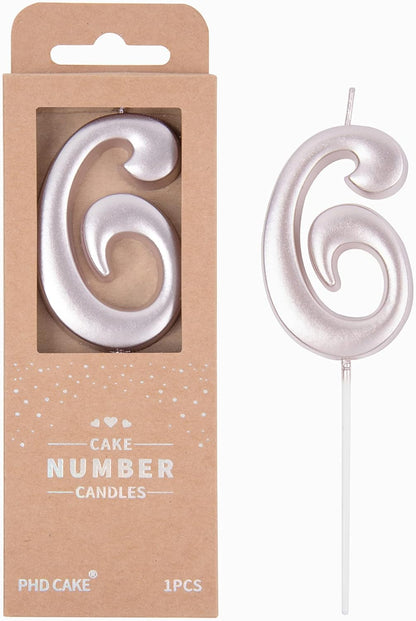 PHD CAKE 2.76 Inch Elegant Gold 1 Number Birthday Candles, Gold Number Candles, Cake Number Candles, Party Celebration