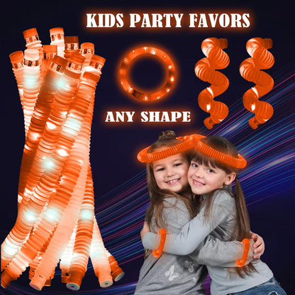 Orange 12PCS Glow Sticks Stocking Stuffers Party Favors-Glow in The Dark Party Supplies for Kids and Adults, Perfect for Festivals, Birthday Parties, Raves, Concerts, and Camping Decorations